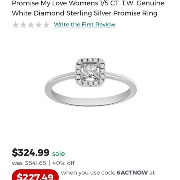 Promise ring size 9 - Picture 1 of 4